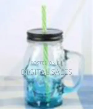 Set of 6 Spooky Skull Mason Jar Mugs With Straw