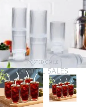 6 Pieces Set of 16 Oz Glass Cup