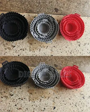 5 Pieces Silicone Round Air Fryer Liners
