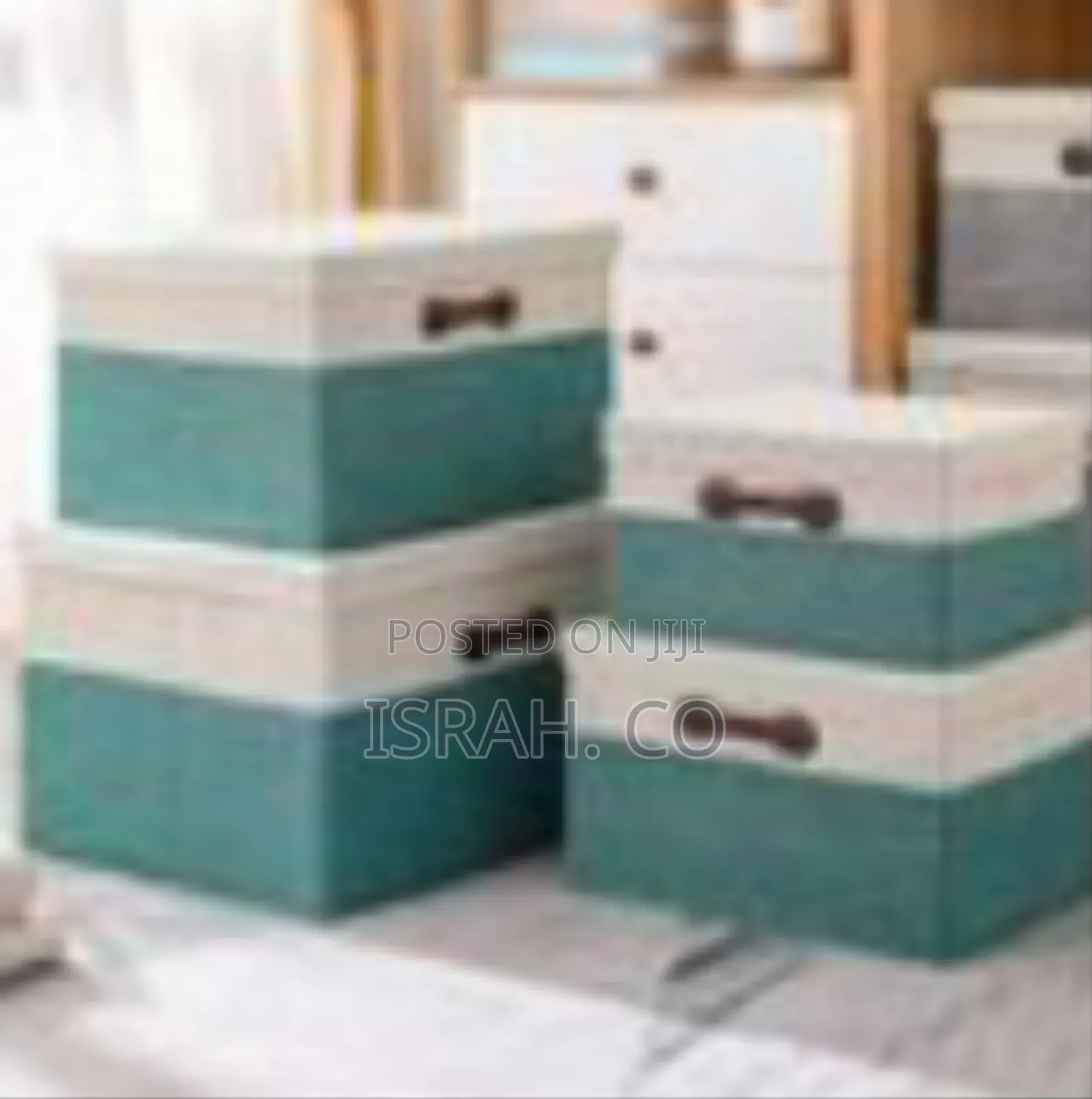 Stylish Fabric Storage Boxes With Lids And Handles - Multicolor