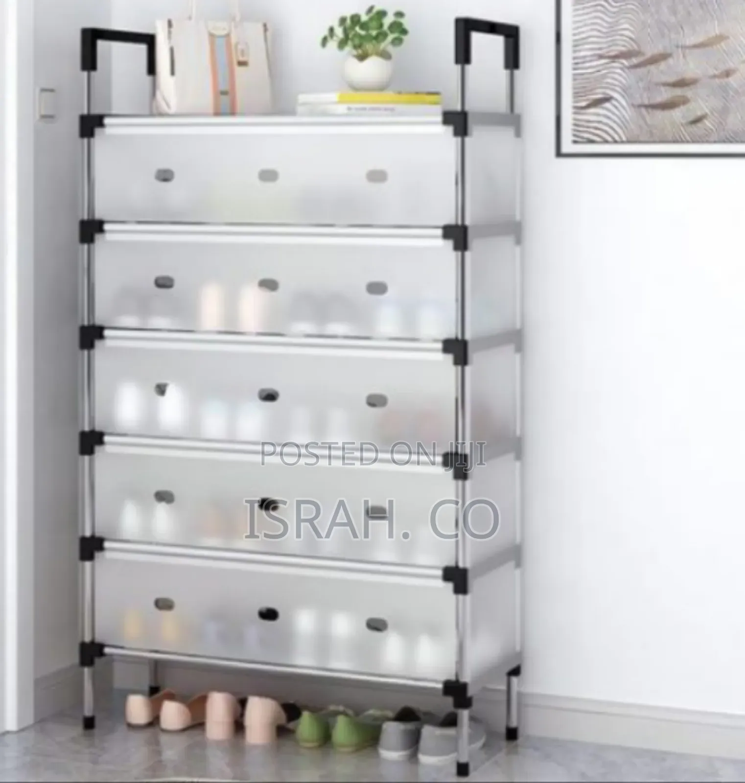 Stylish Space-saving 5-tier Dustproof Shoe Storage Cabinet