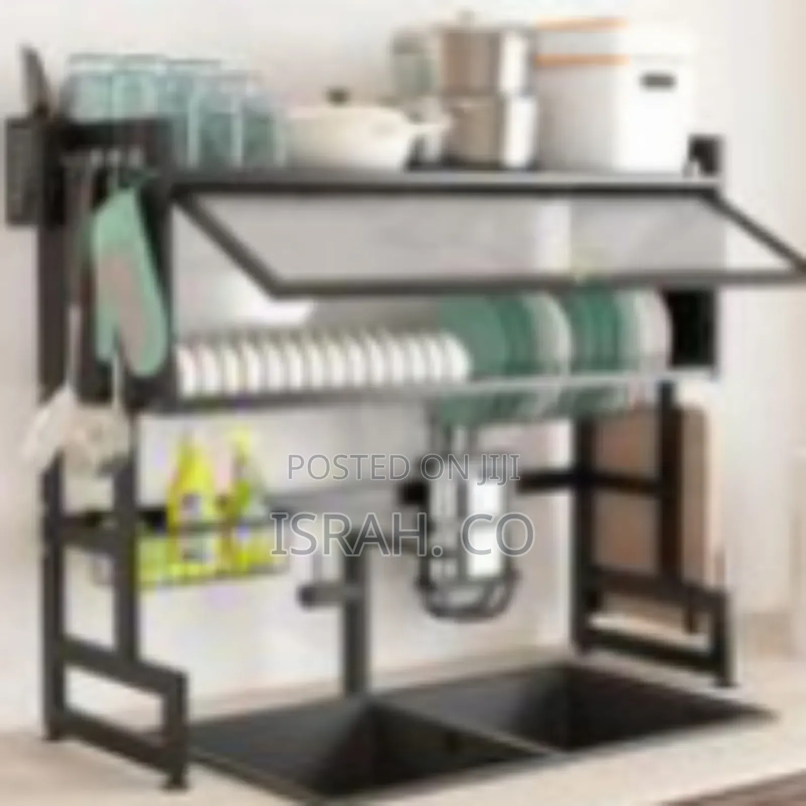 Over-the-Sink Multi-Functional Dish Drying Rack Storage Organizer