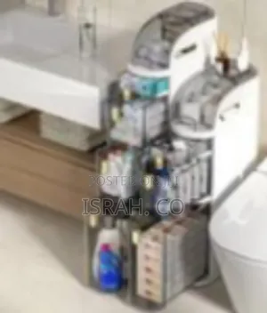 Slim Multi-Tiered Bathroom Storage Tower With Clear Drawers