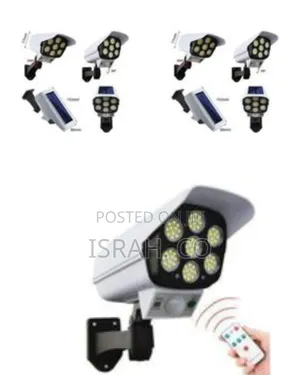Solar-powered Dummy Security Camera With Motion Sensor Light