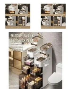 Multi-Layer Slim Bathroom Storage Tower / Organizer With Clear Drawers