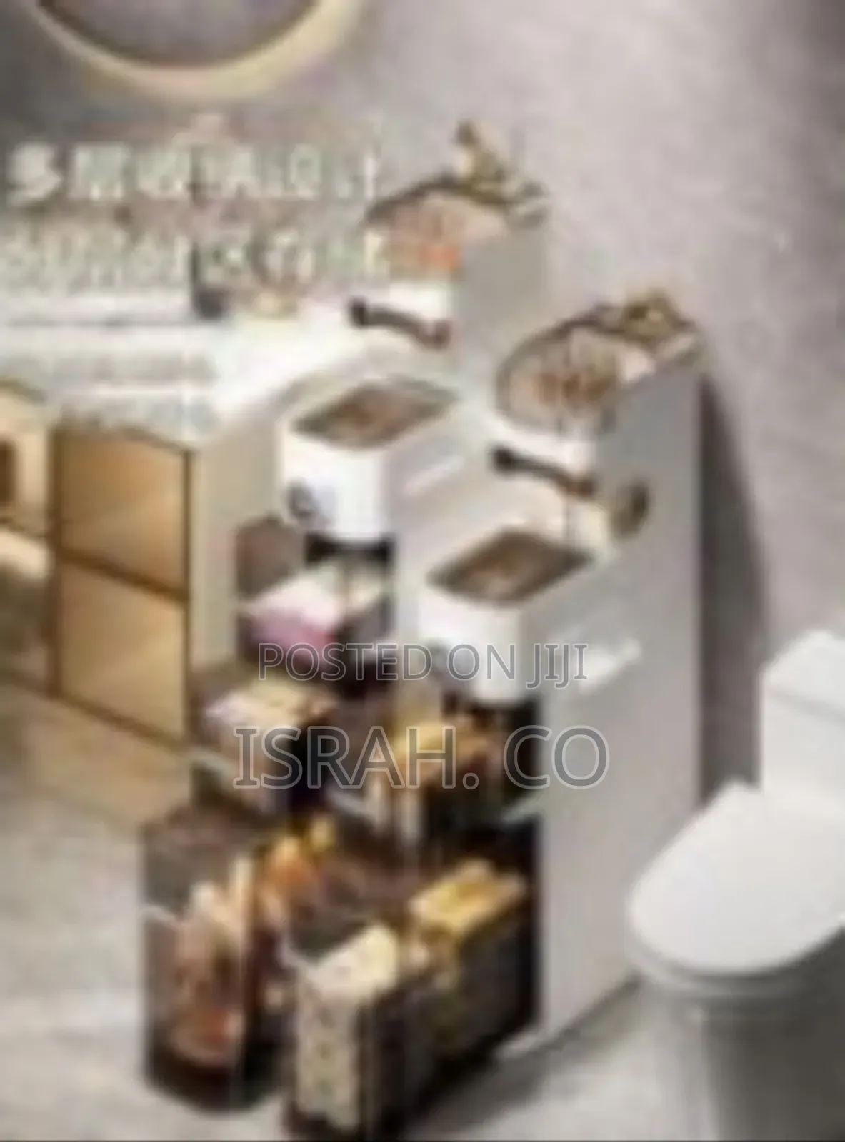 Multi-Layer Slim Bathroom Storage Tower / Organizer With Clear Drawers