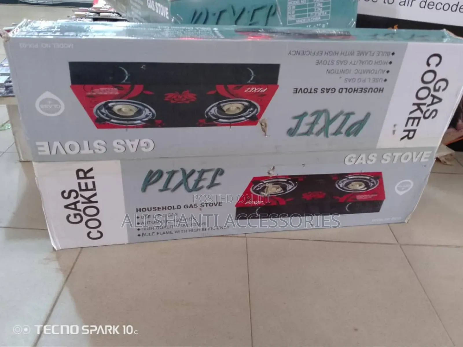 Pixel Gas Cooker Double Burner/ Pixel Glass Gas Burner