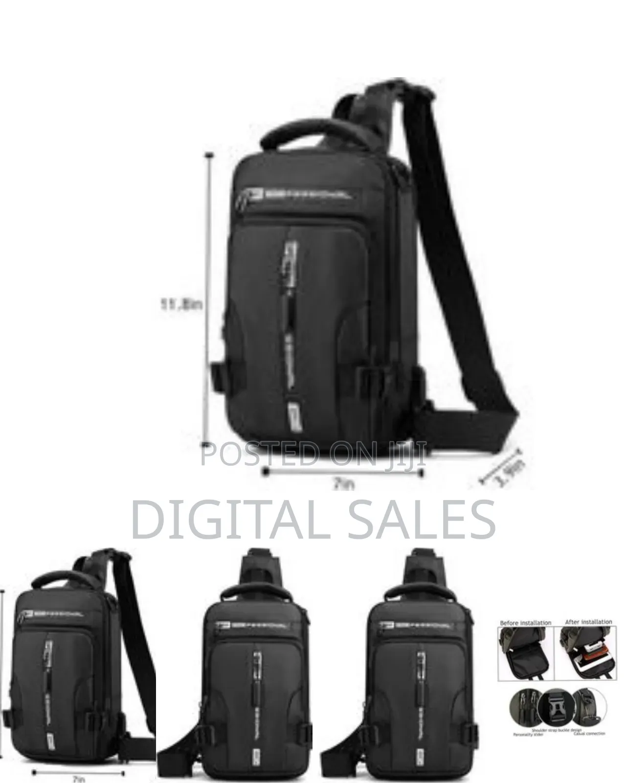 Professional Series Sling Bag / Cross-Body Backpack