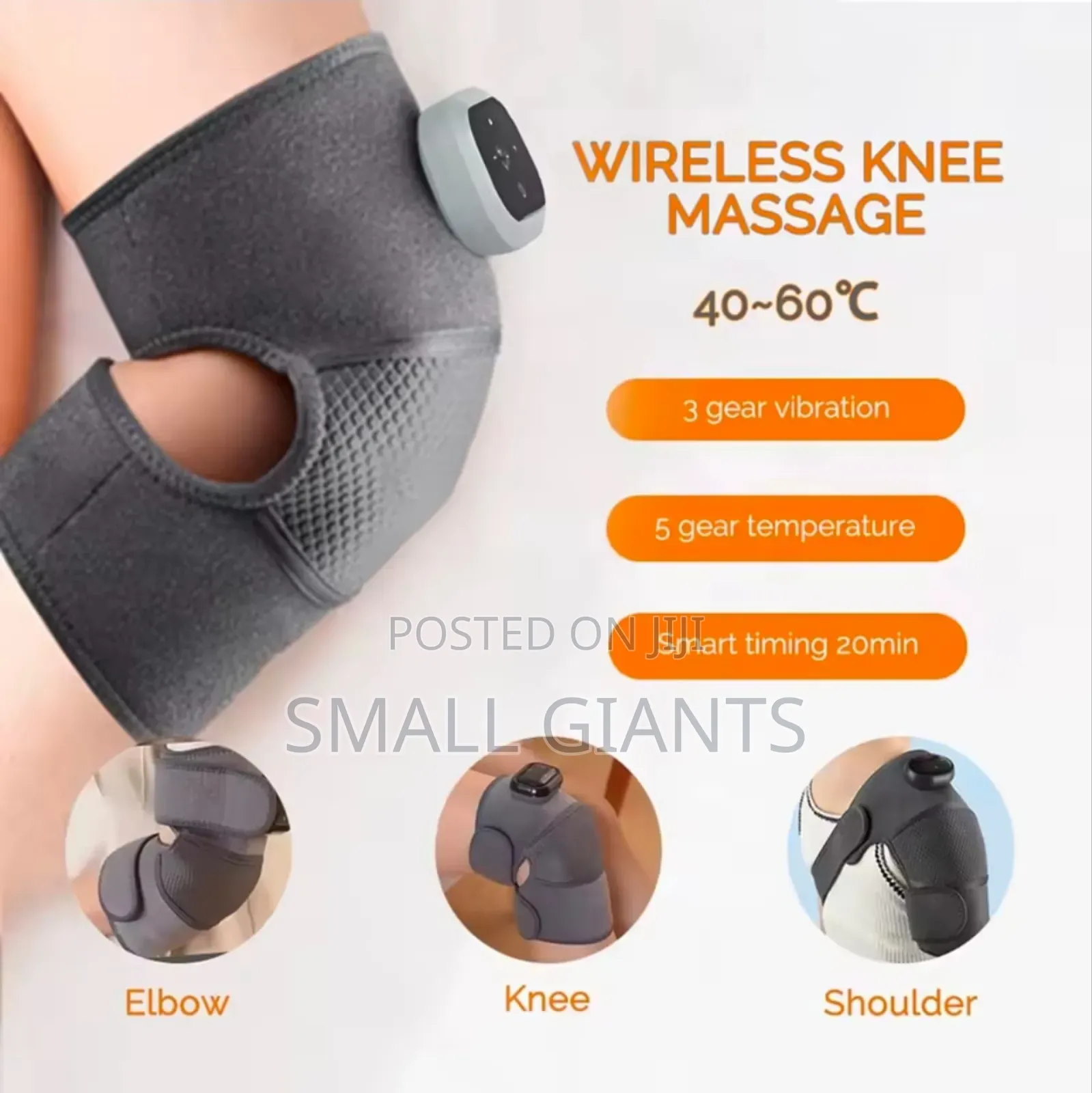 3-in-1 Knee Massager Pad With Heat and Vibration Functions.