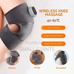 3-in-1 Knee Massager Pad With Heat and Vibration Functions.