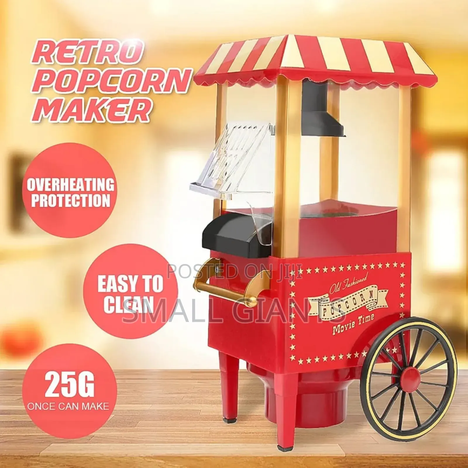 Retro Popcorn Machine With Cart