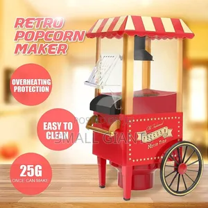 Retro Popcorn Machine With Cart