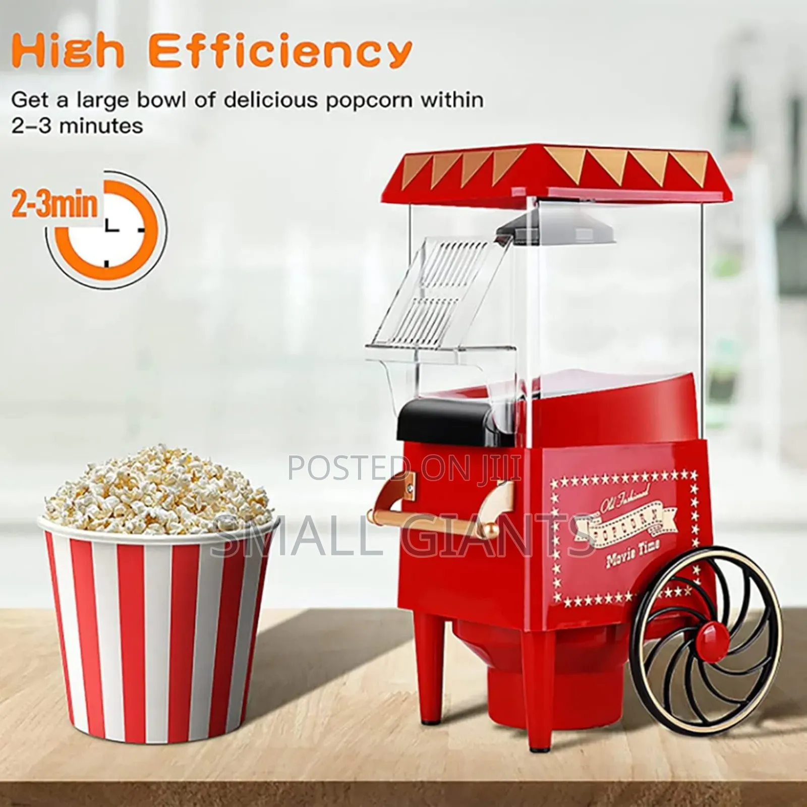 Retro Popcorn Machine With Cart