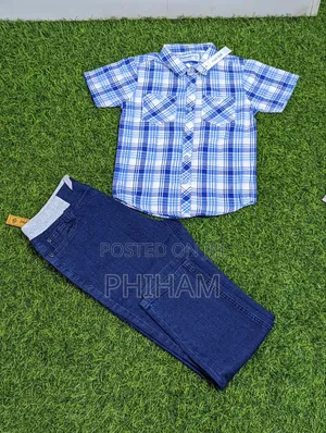 Kids Checked Shirt and Blue Jeans(6 to 16yrs)
