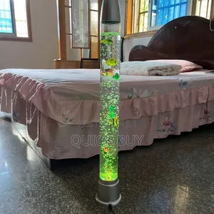 Global Gizmos 90cm Led Water Bubble Lamp With Fish.