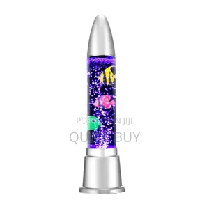 Rocket-Shaped Led Bubble Fish Lamp