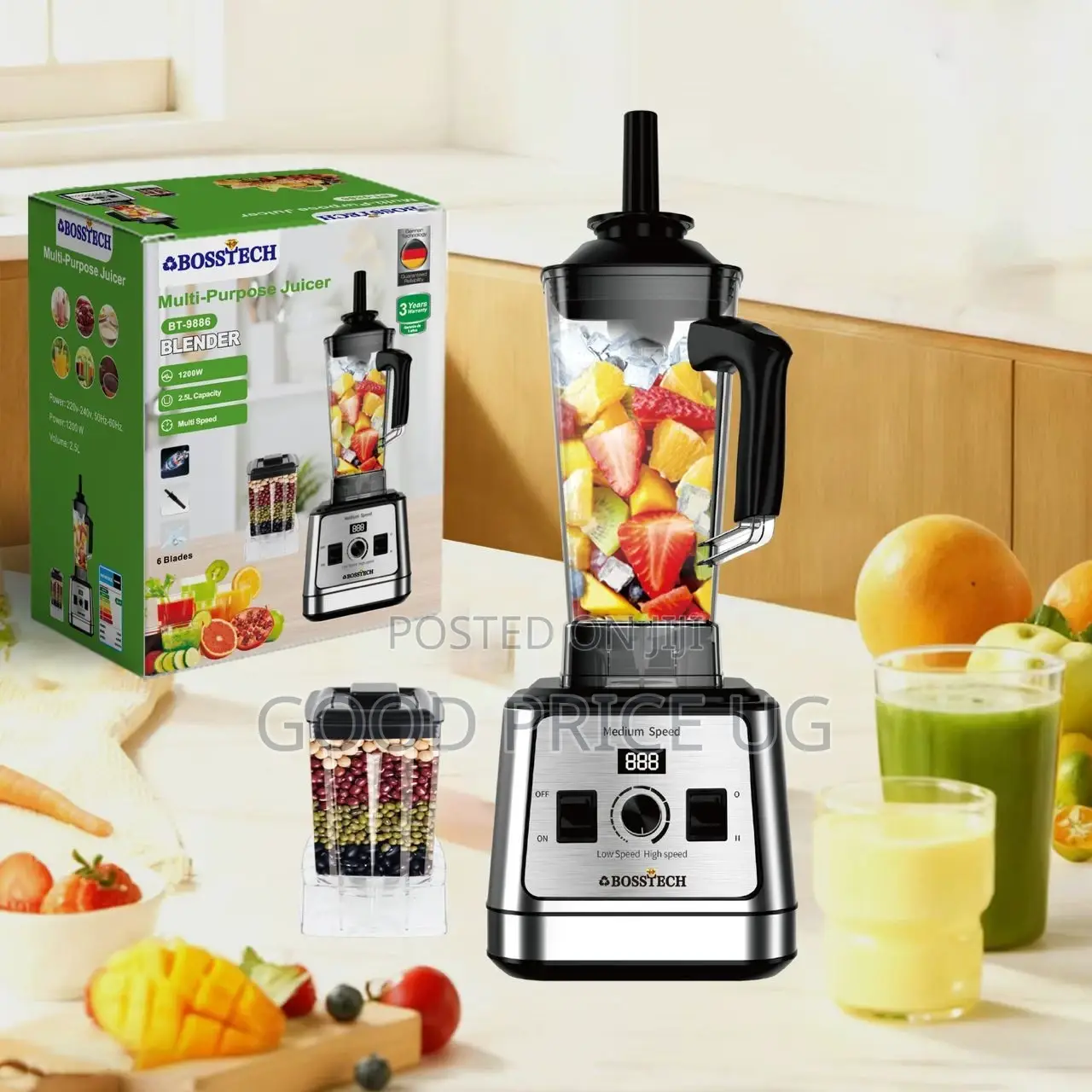 Bosstech Multi-Purpose Blender/Juicer, Model Bt-9886.