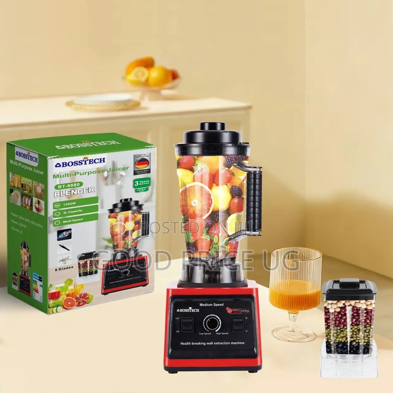 Bosstech Bt-9880 Multi-Purpose Blender. 3l