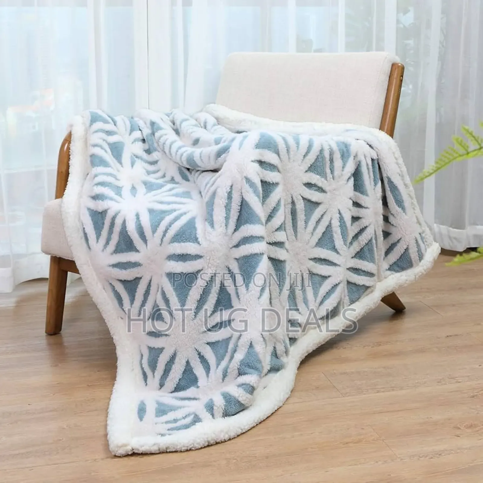 5x6 4pcs Fleece Duvet Set With Bedsheet And Pillowcases - Multicolor