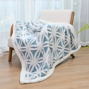5x6 4pcs Fleece Duvet Set With Bedsheet And Pillowcases - Multicolor