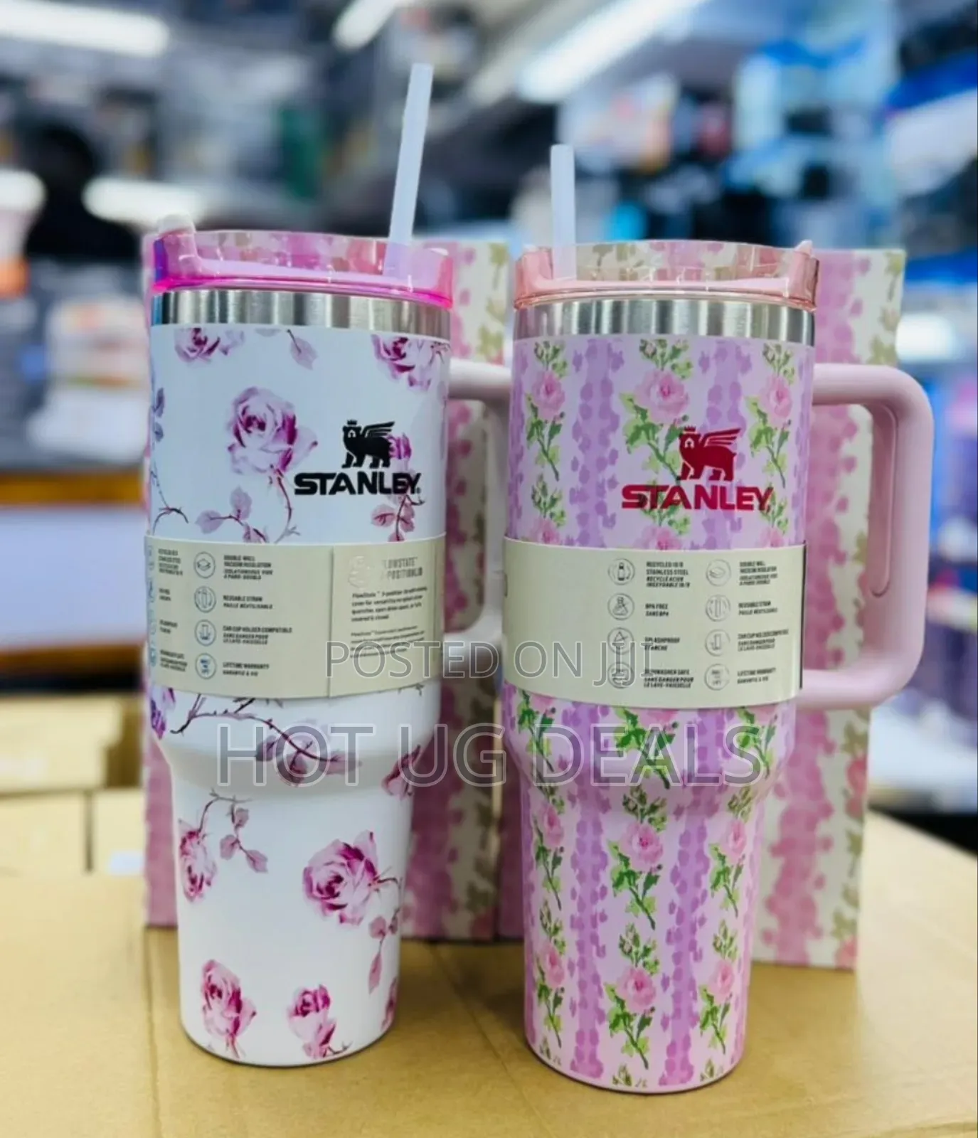 Stanley Love Shack Fancy Tumbler With Straw And Handle-multicolour