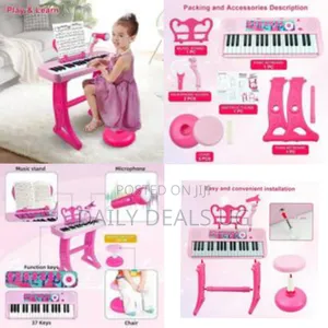 Electronic Keyboard Piano Toy With Mic Stand