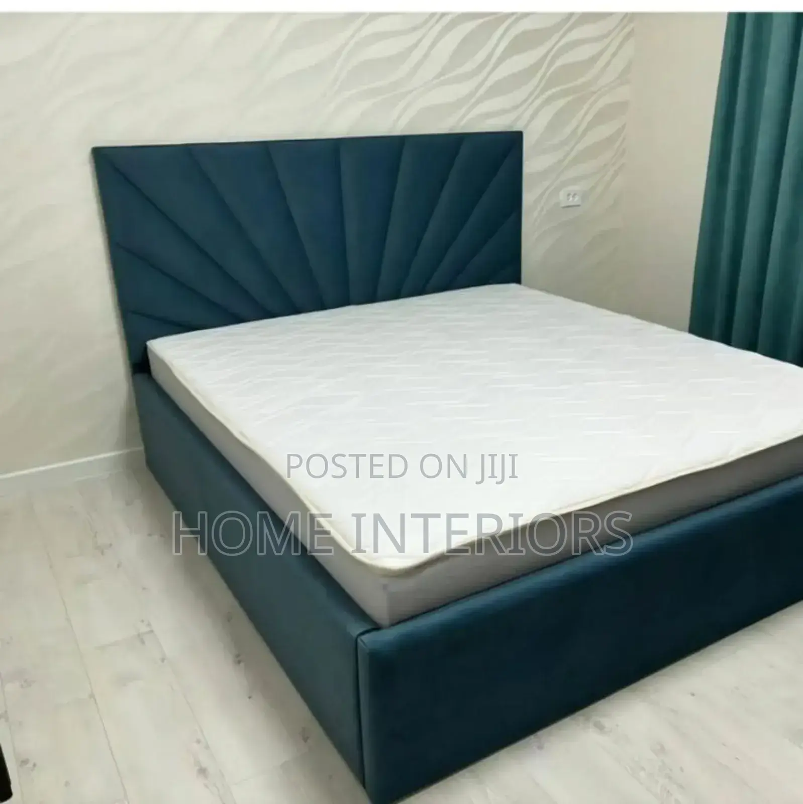 6 by 6 Bed in Dark Blue