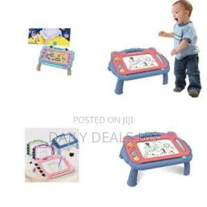 Toddler's Desktop Magnetic Learning Drawing Board - Multicolor