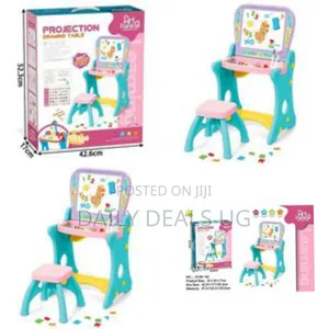 Kids' 2-in-1 Art Easel Learning Desk With Chair - Multicolor