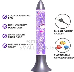 Rocket-Shaped Led Bubble Fish Lamp