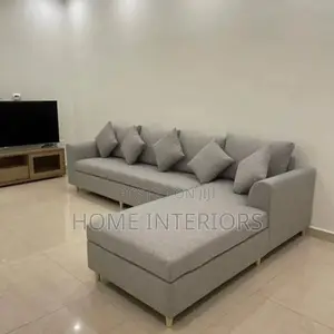 Six Seater Sofa Set in Light Gray