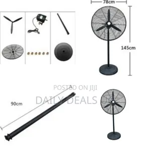 Heavy-Duty Industrial Pedestal Fan - Multicolor