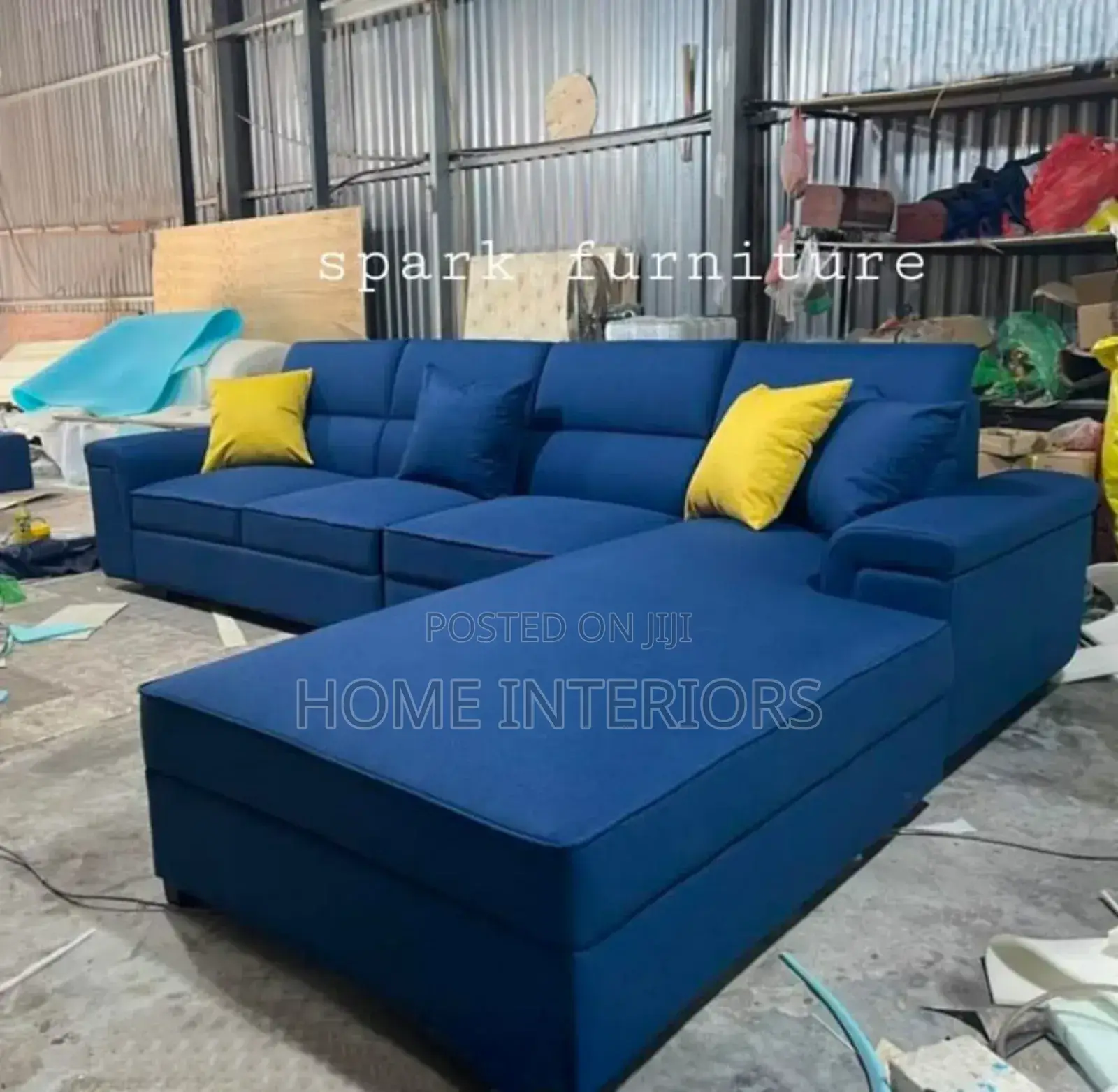 Six Seater Sofa Set Blue Sofa