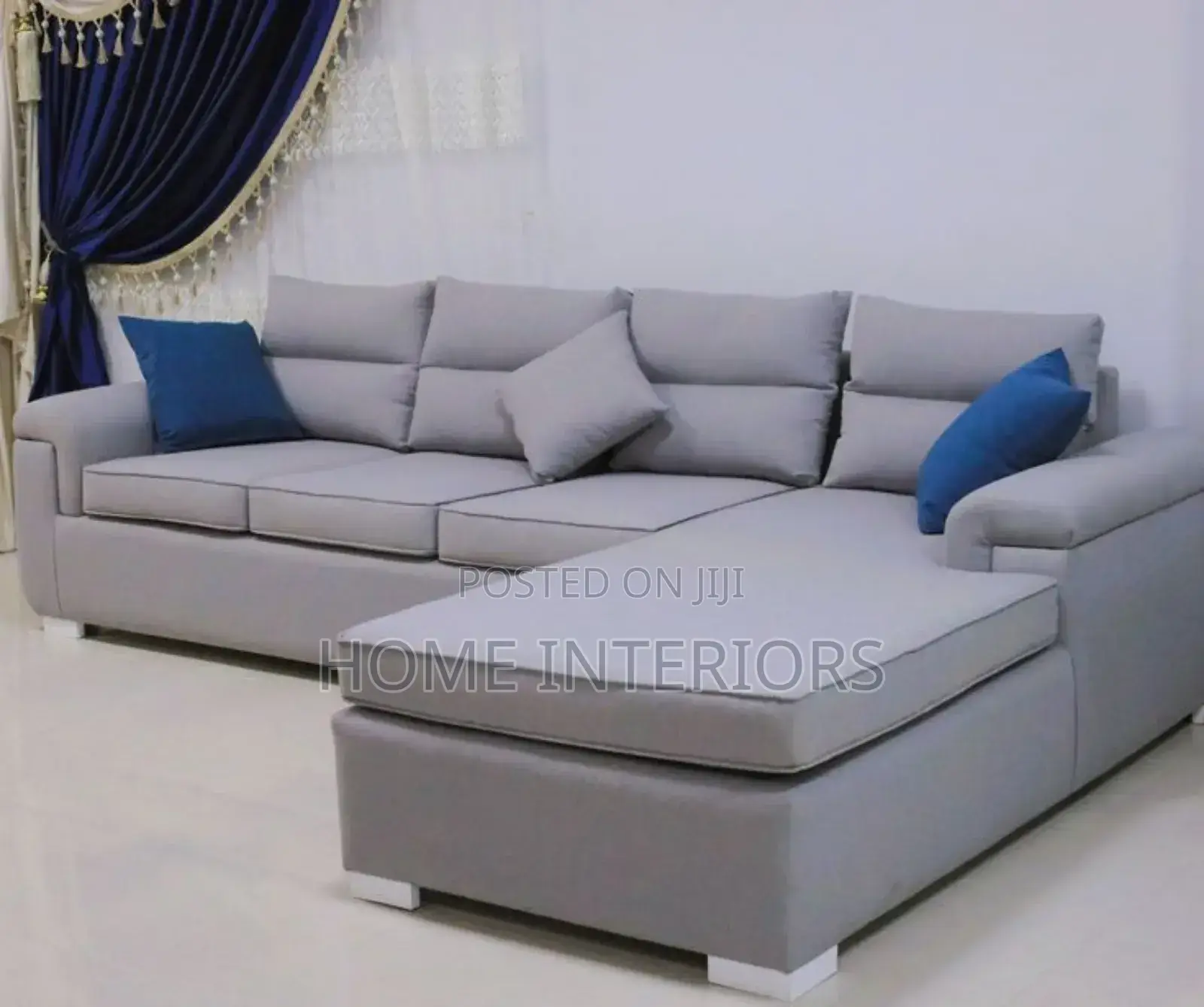 Six Seater Sofa in Light Gray Set