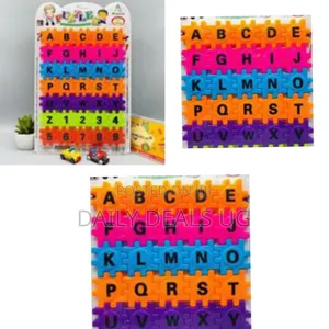 Interlocking Puzzle With Alphabet Letters and Numbers