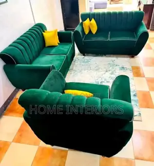 Five Seater Sofa Set in Green Colour