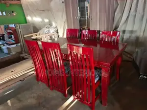 Six Dinning Table in Light Brown