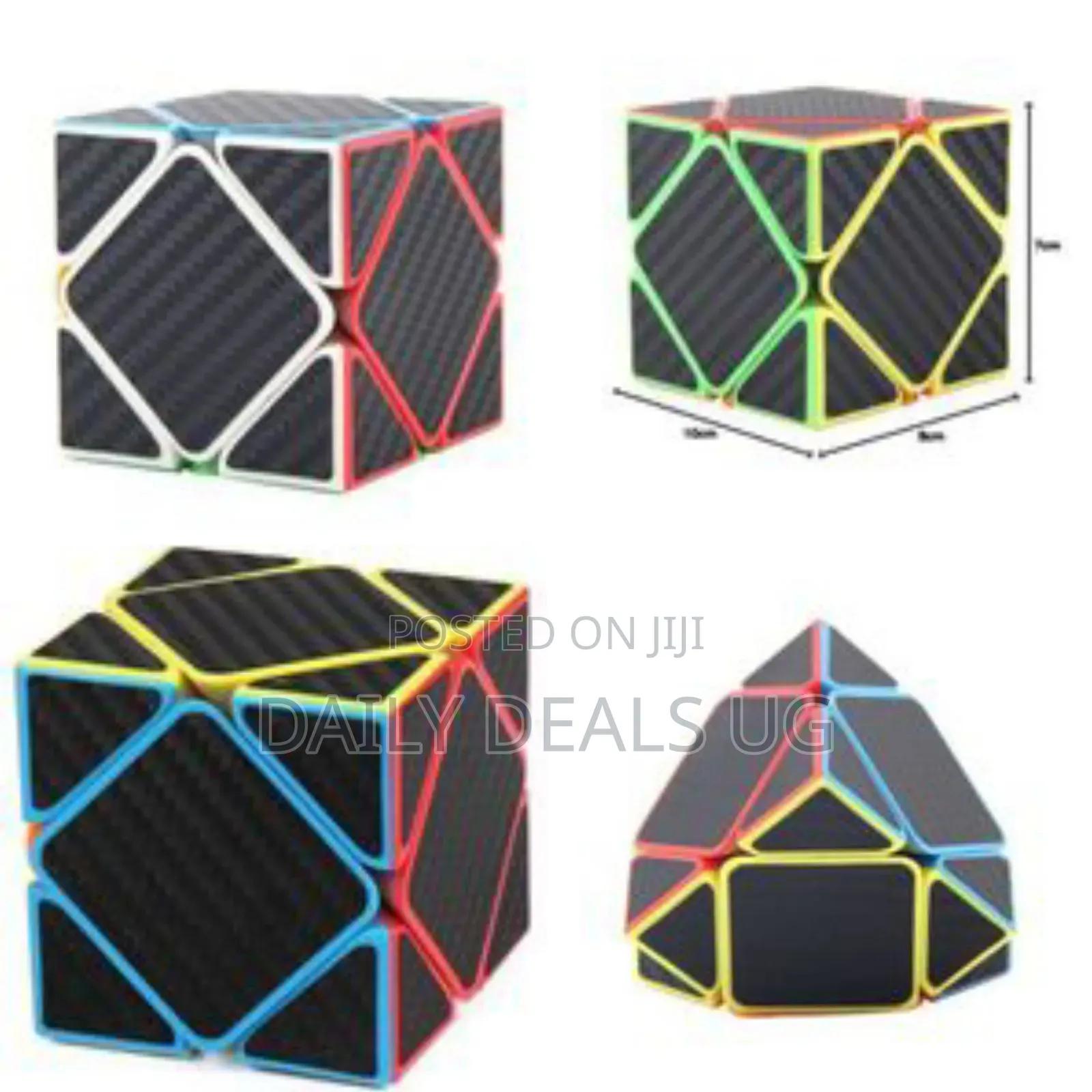 High-Performance Skewb Puzzle Cube With Carbon Fiber Texture