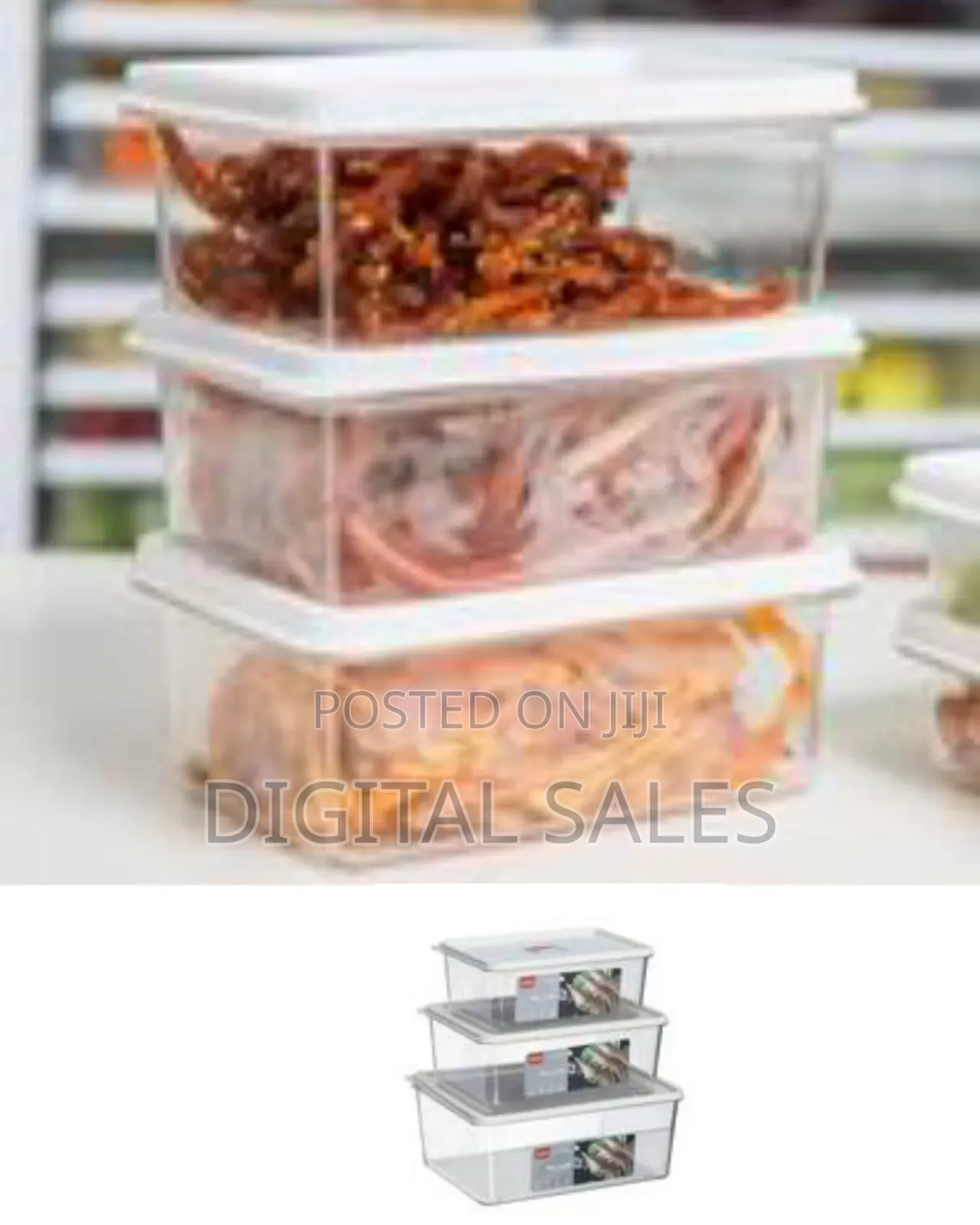 3 Pieces Acrylic Serving Containers