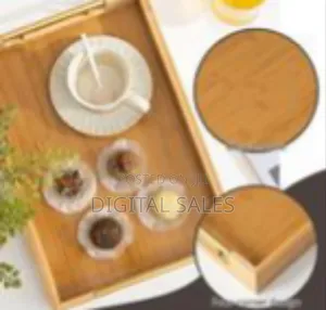 Versatile Set of Nested Serving Trays With Metal Handles - Multicolor