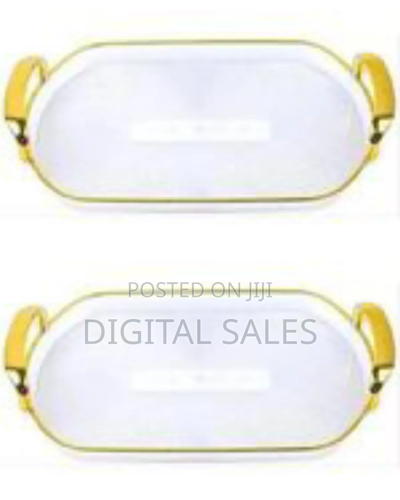 3 Piece Set of Acrylic Serving Trays - Transparent