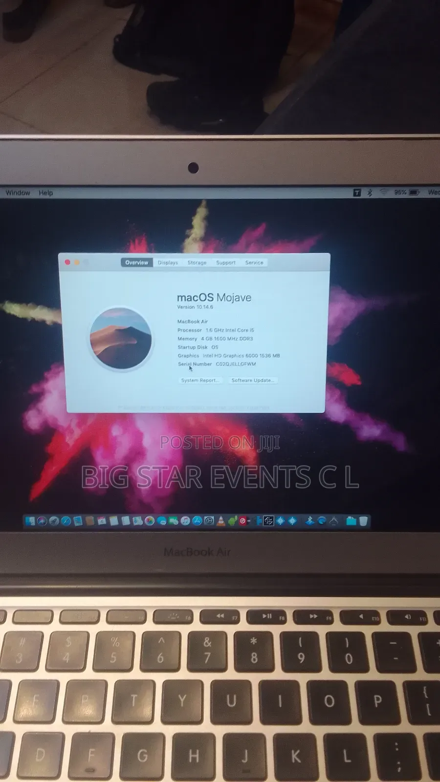 Laptop Apple MacBook Air 4GB Intel Core I5 SSD 128GB