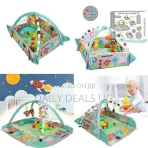 Baby Activity Gym or Play Mat With an Activity Arch and Ball Pit