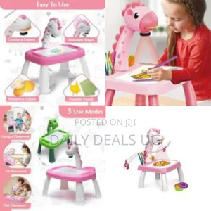 Unicorn-Themed Educational Drawing Projector Table Art Desk