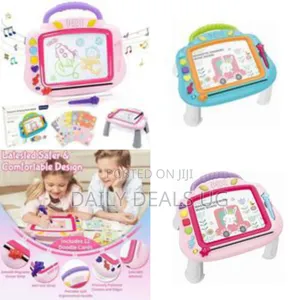 Interactive Musical Magnetic Drawing Board With Lights Stamps