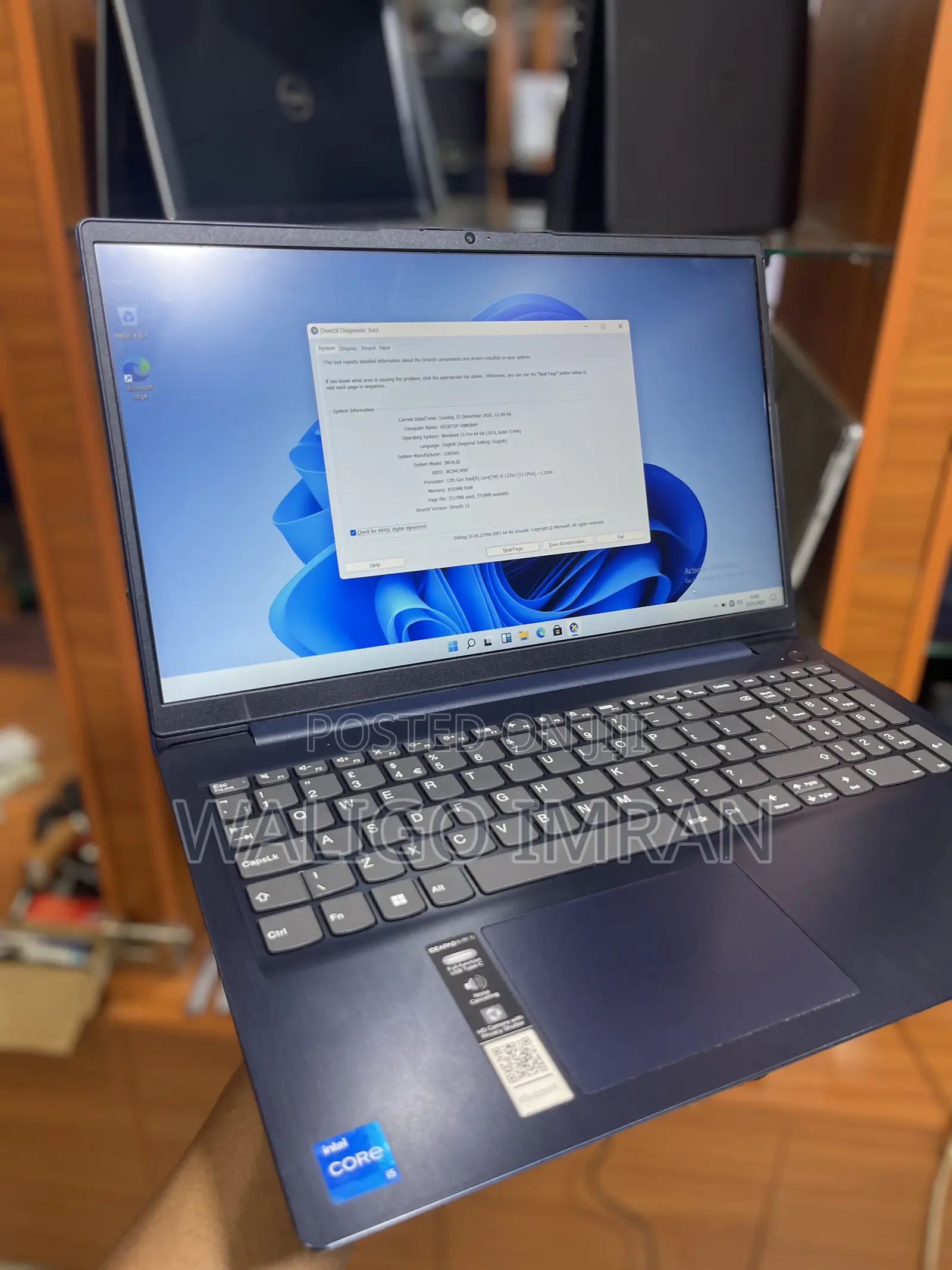Laptop Lenovo Ideapad 3 8GB Intel Core I5 SSD 512GB