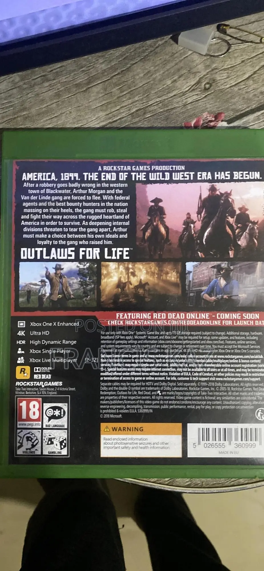 Red Dead Redemption Xbox One Disc