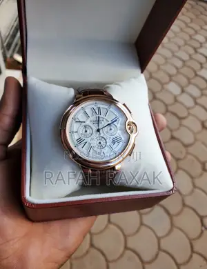 Original Luxury Cartier Mtwtfss Automatic Brown Leather Watch