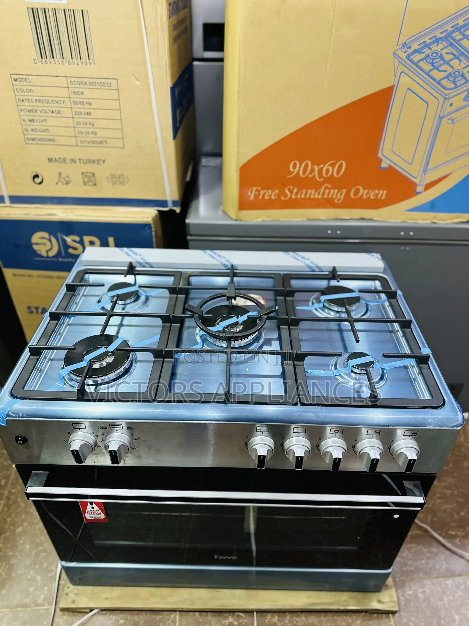 Ferre 5gas 90x60cm High Performance Gas Cooker From Uk