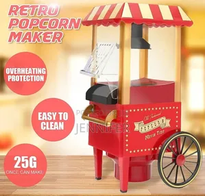 Retro Popcorn Machine With Cart